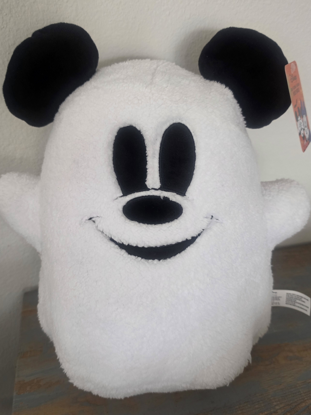 Disney Black & White Mickey Ghost Plush Toy
